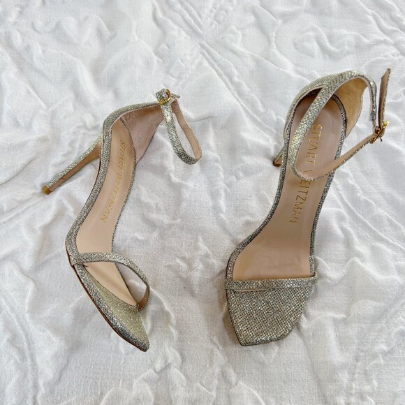 Stuart Weitzman Nudistcurve Ankle Strap Sandal Size 7.5 - Picture 2 of 11